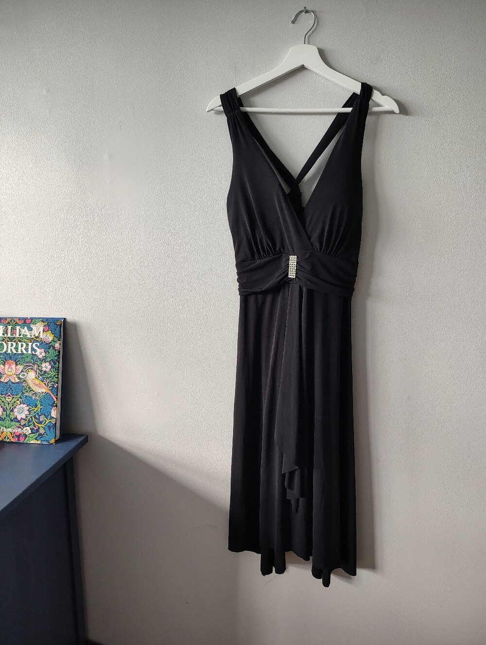 Penningtons Black Sleek Silky Stretch Cocktail Dress - size X